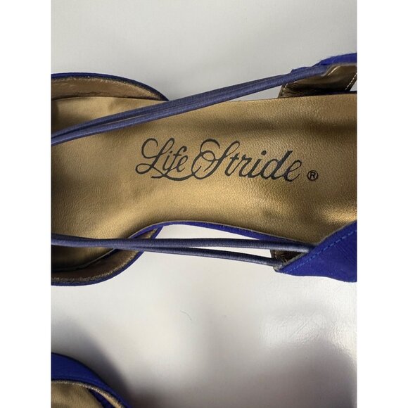 Life Stride Carlene 2 Purple Slingback Kitten Heels 9.5 A/B Womens Shoes - Picture 6 of 8